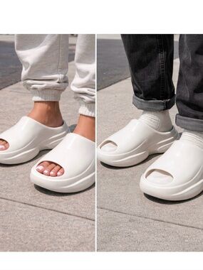 NIB XVESSEL Noahs Ark White Molded Clog Slide Sz M Unisex W 8.5-9 M 7.5💚